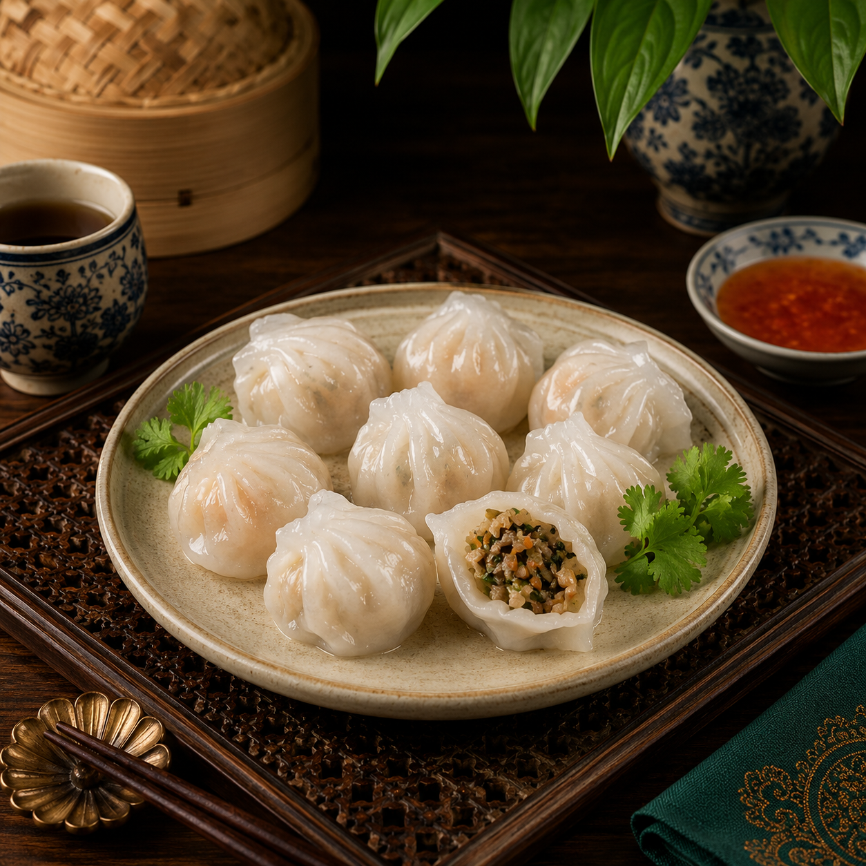 Há Cảo Thịt Nấm